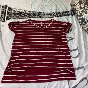 Maroon Striped shirt
